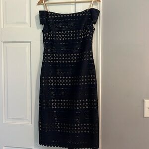 NWT Eliza J Navy Lace Dress